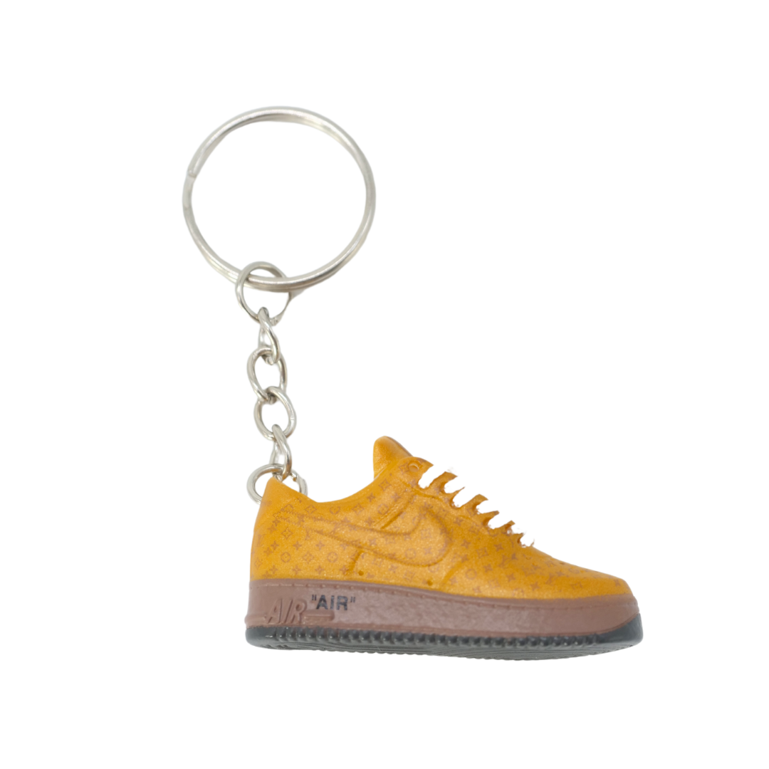 Sneaker keychain - Nike Air Force x Louis Vuitton Gold