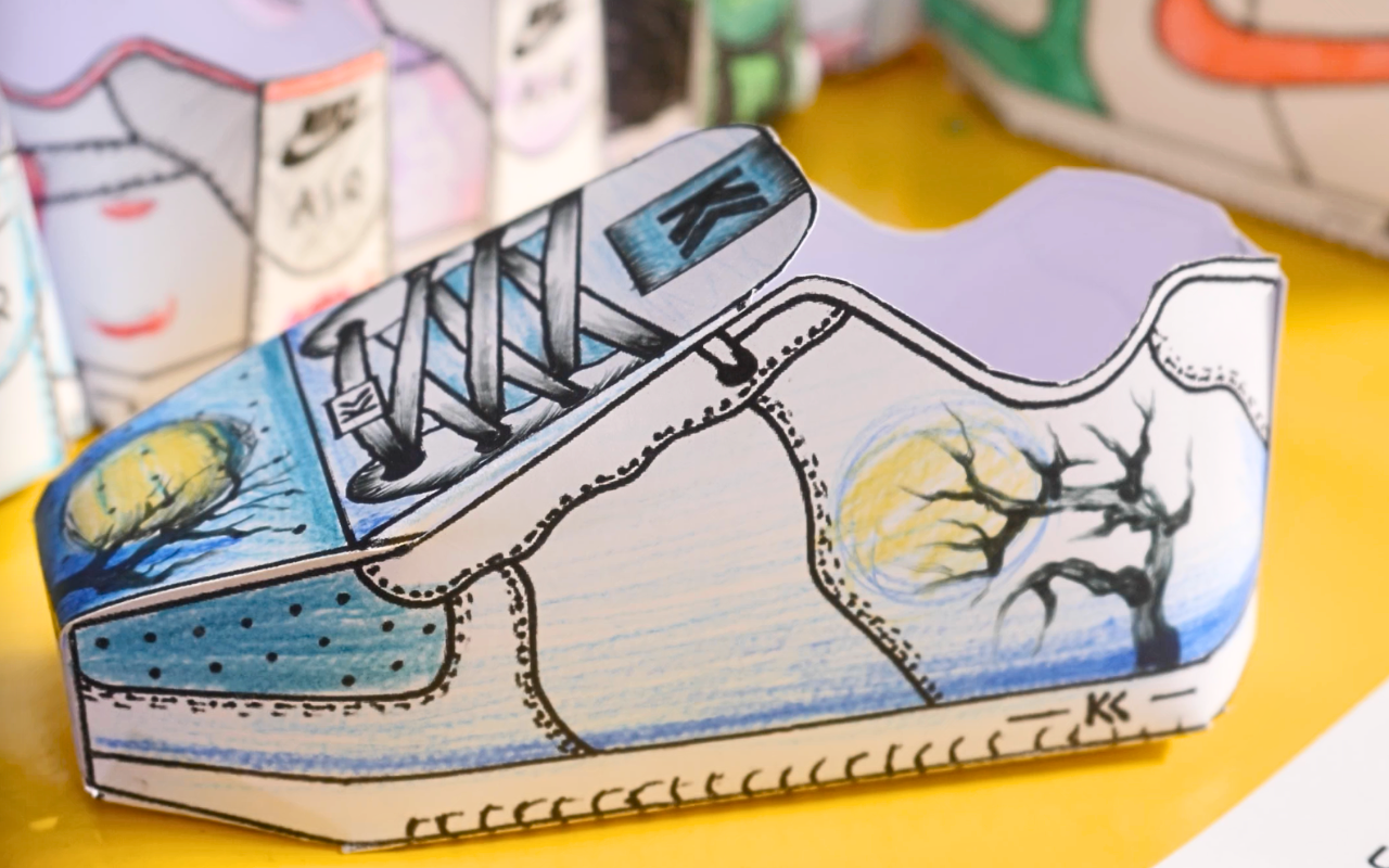 3D paper sneakers for the creative